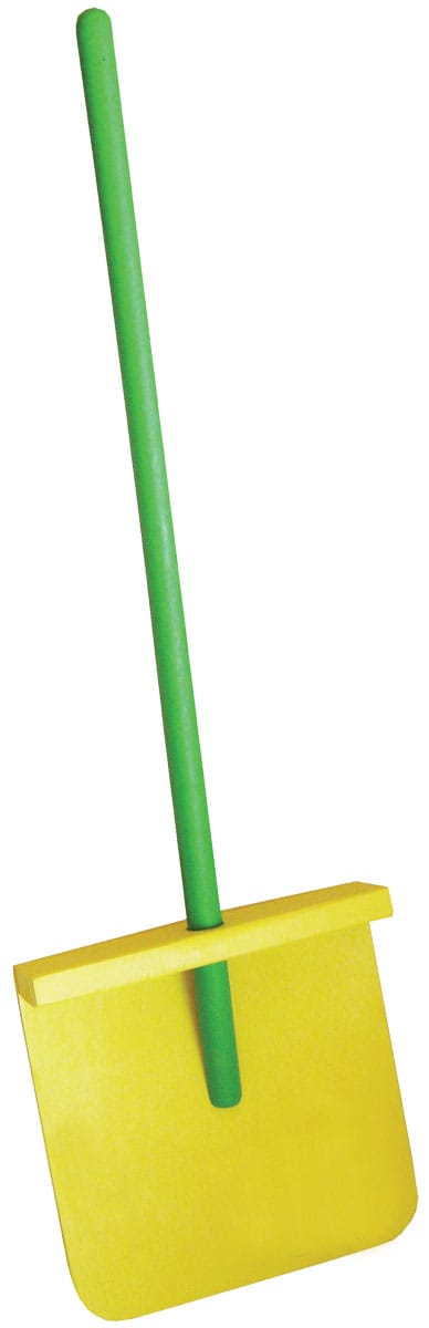 Лопата снеговая деревянная малая №1  цветная 250*250мм (82см), артикул УТ000081648