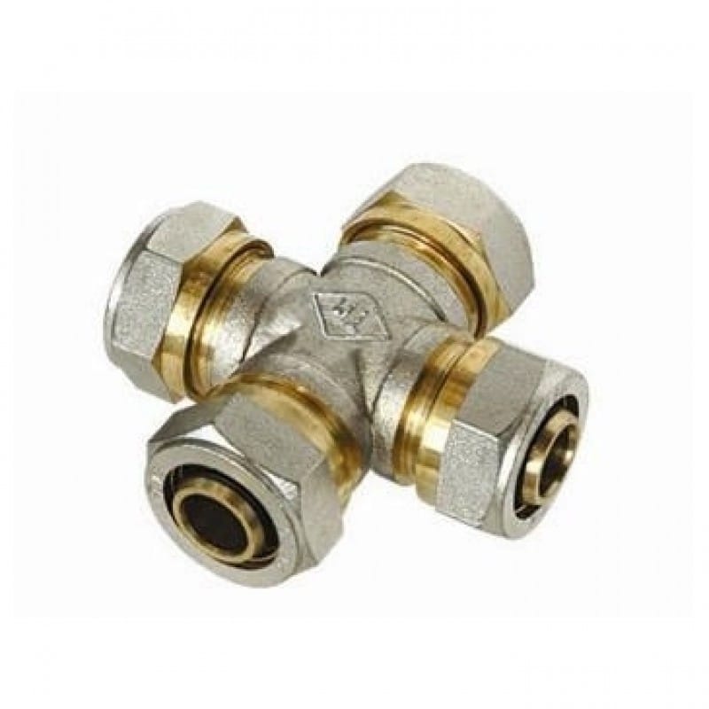 Крестовина обжимная 20*20*20*20 цанга/цанга (JIF 110), артикул УТ000047346